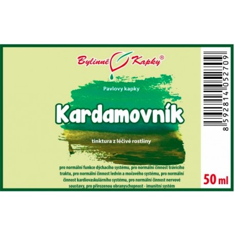 Bylinné kapky Kardamovník kapky (tinktura) 50 ml