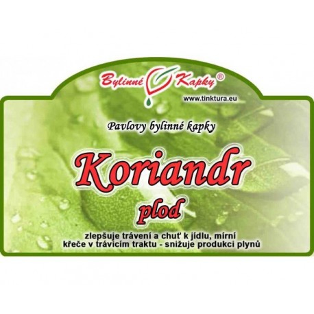 Bylinné kapky Koriandr plod kapky (tinktura) 50 ml