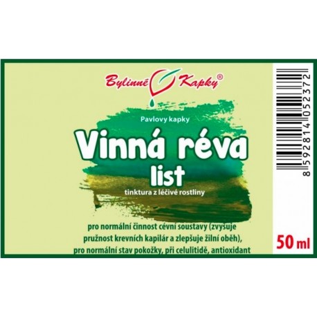 Bylinné kapky Vinná réva list kapky (tinktura) 50 ml