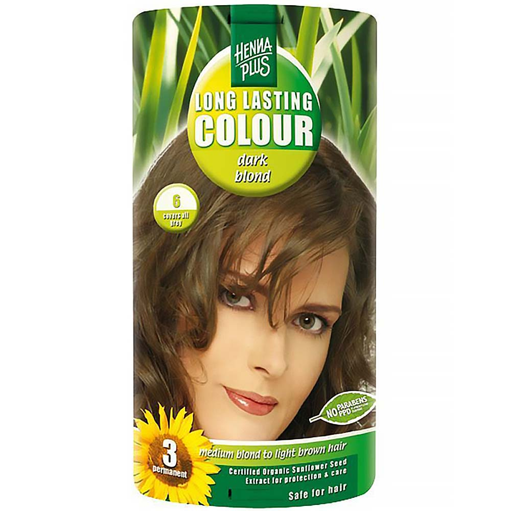 Henna plus Barva na vlasy dlouhotrvající TMAVÁ BLOND 6 100 ml