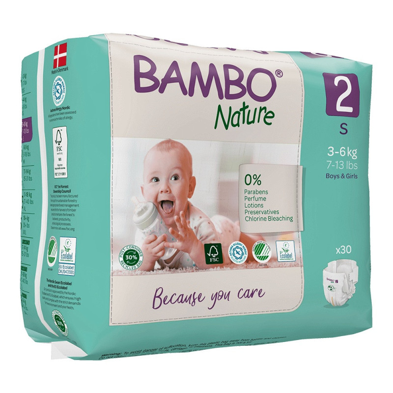 Bambo Nature Pleny 2 S pro 3-6 kg 30ks