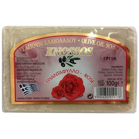 Knossos Mýdlo Olivové Řecké Růže 100g