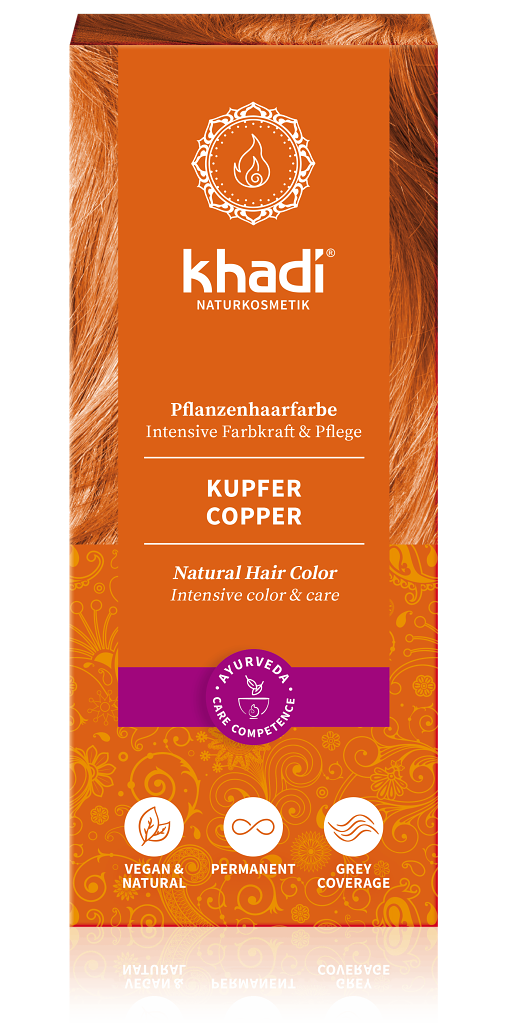 Khadi rostlinná barva na vlasy COOPER/MĚDĚNÁ 100g