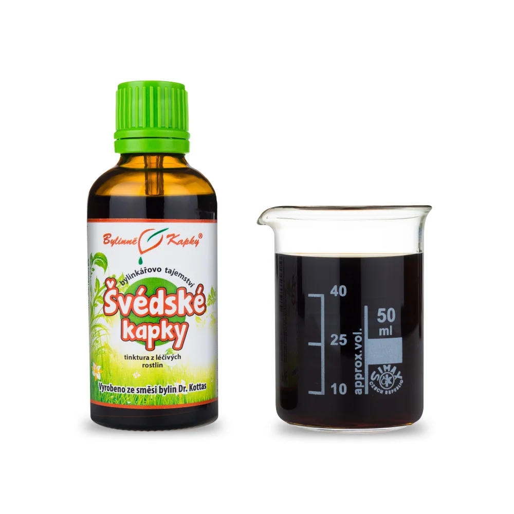Švédské kapky se šafránem - Bylinné kapky (tinktura) Bylinkářovo tajemství 50 ml