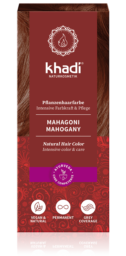 Khadi rostlinná barva na vlasy MAHAGONOVÁ 100g