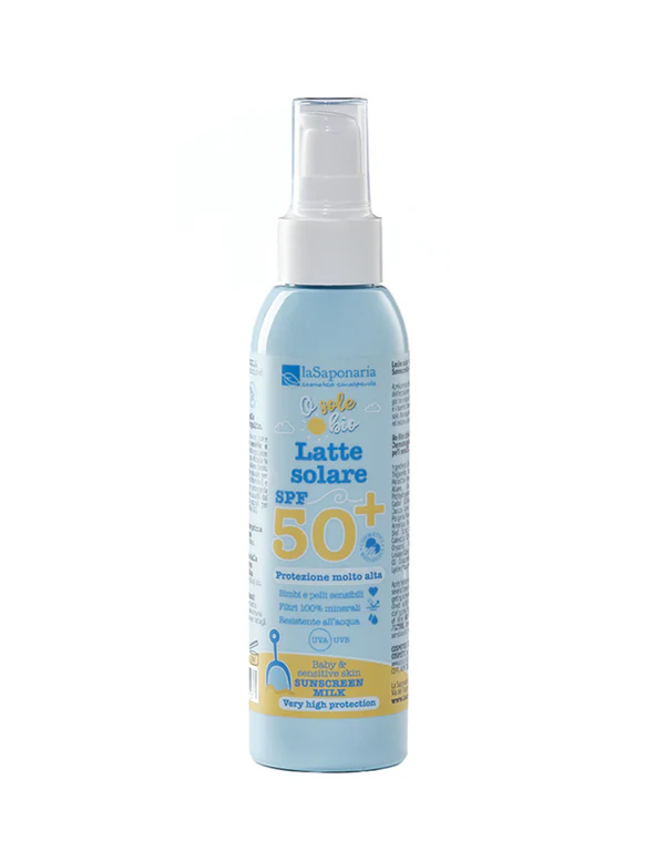 laSaponaria Opalovací mléko pro děti a citlivou pokožku SPF 50+ BIO